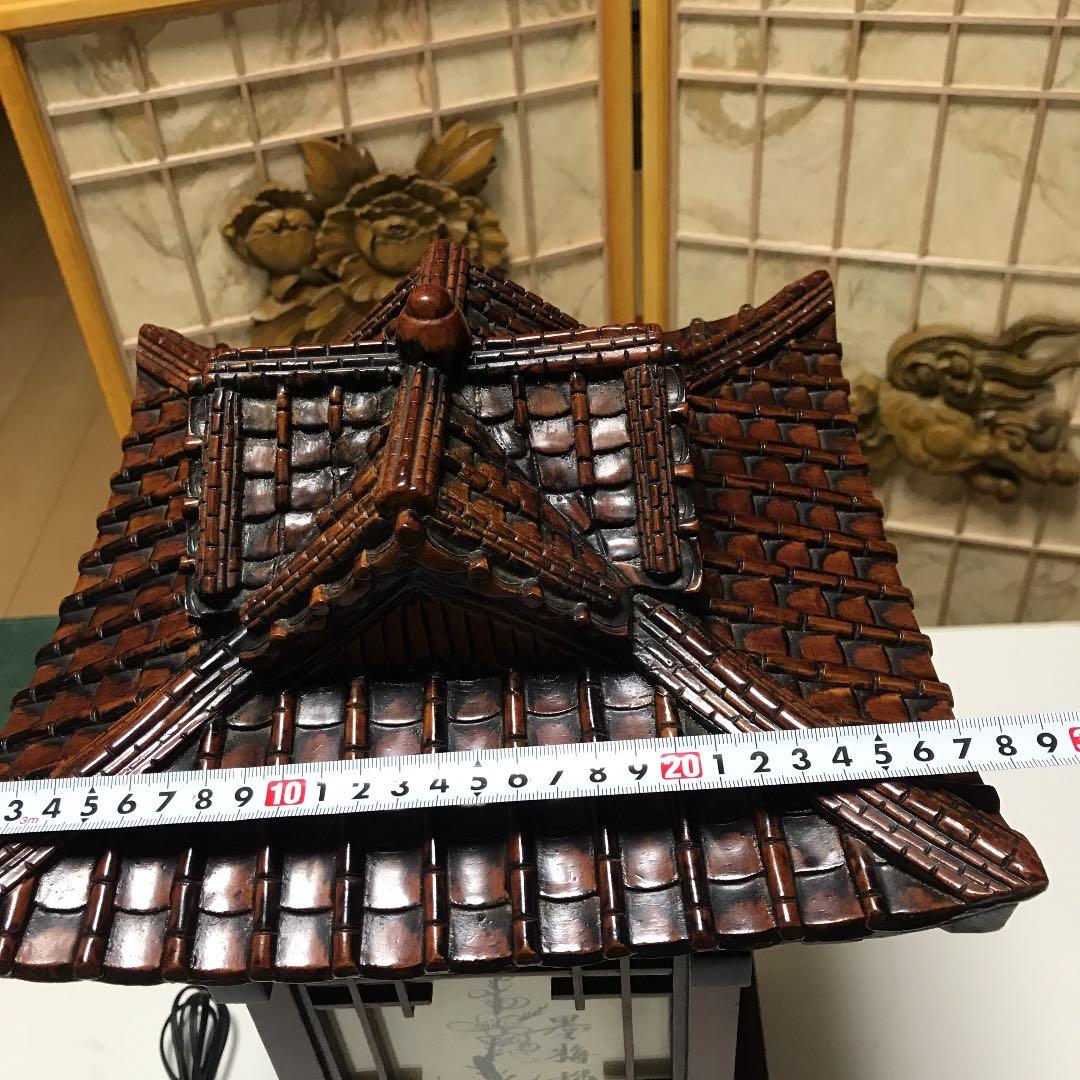 希少品　古美術　ランプ　梅蘭竹菊四面絵　年代物