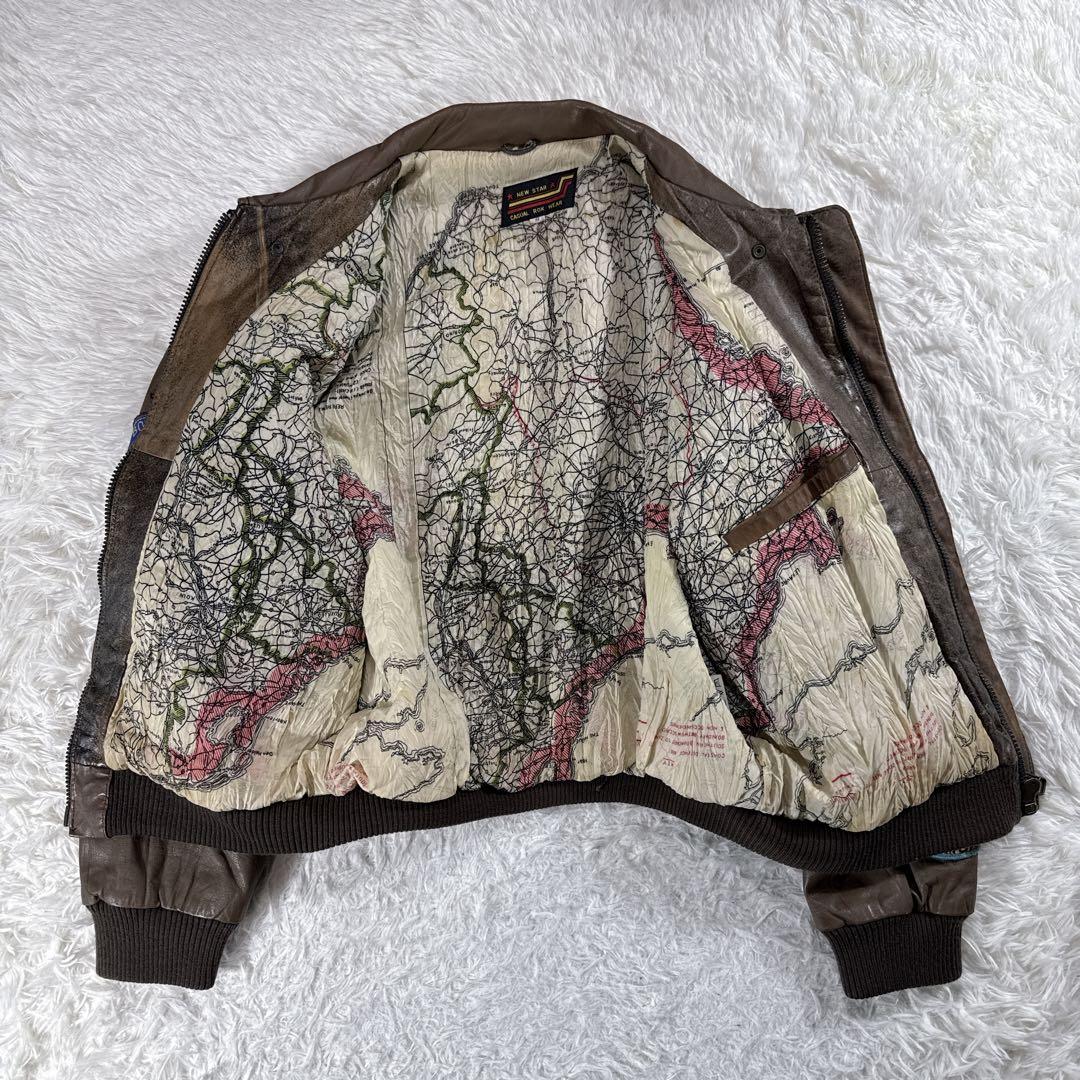 【ヴィンテージ】A-2 G-1 レザージャケット フライトジャケット ワッペン