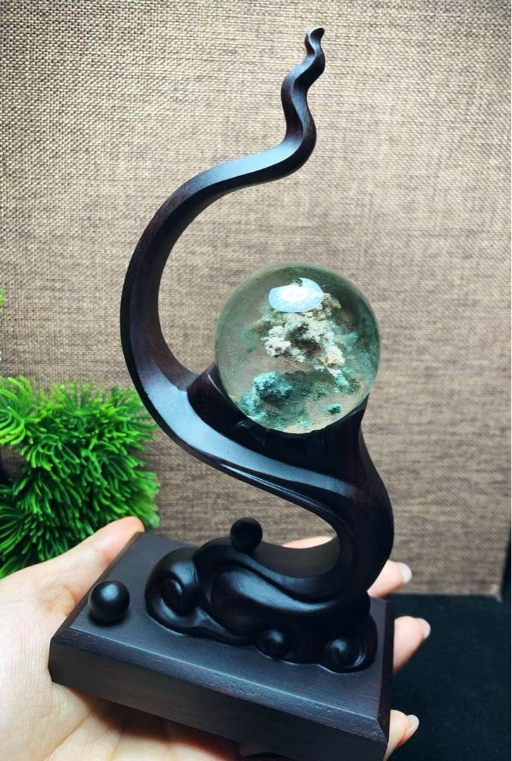 ⭐︎【天然】グリーン ガーデン クォーツ 置物 110.3g