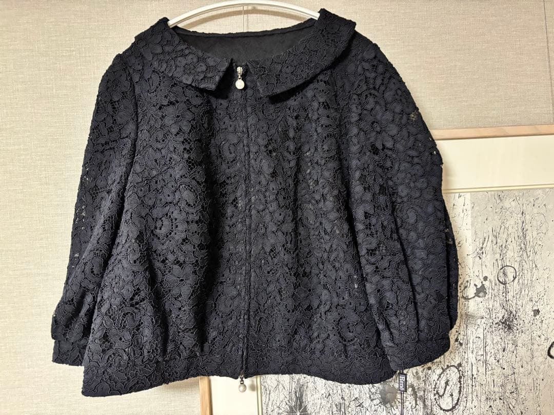 【新品未使用タグ付き】ルネ Rene ジャケット　黒　ブラック　七分丈