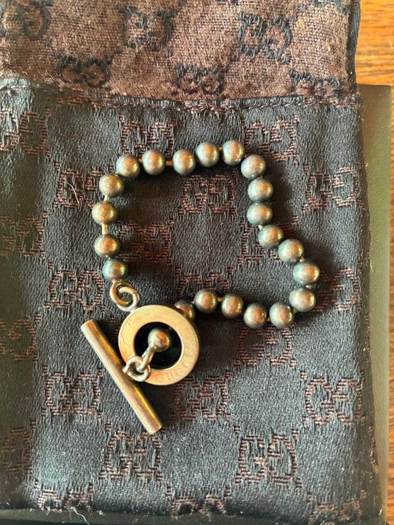 【週末限定セール】GUCCI シルバービーズブレスレット