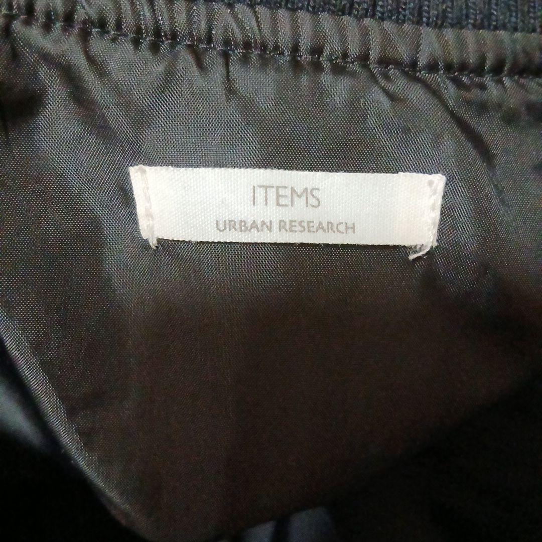 URBANRESESRCH キルティング ノーカラー ダウン ロングコート　黒