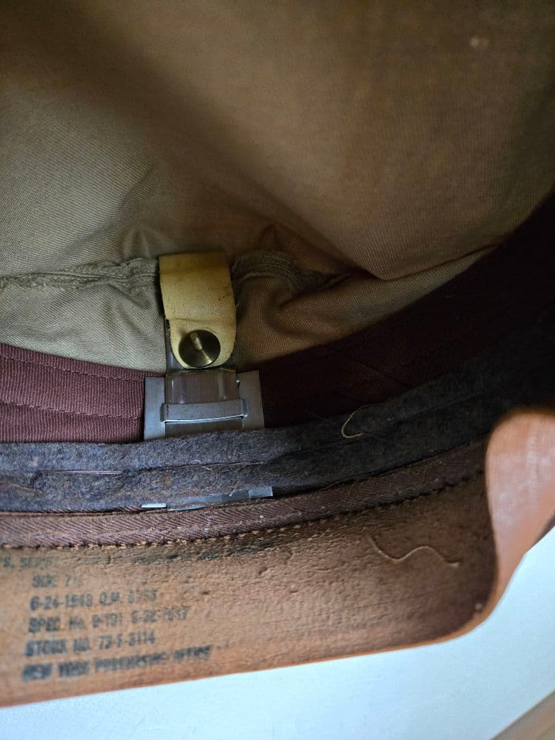 実物　米軍W.W.2型(1948年製)　士官制帽クラッシュタイプ　60cmサイズ