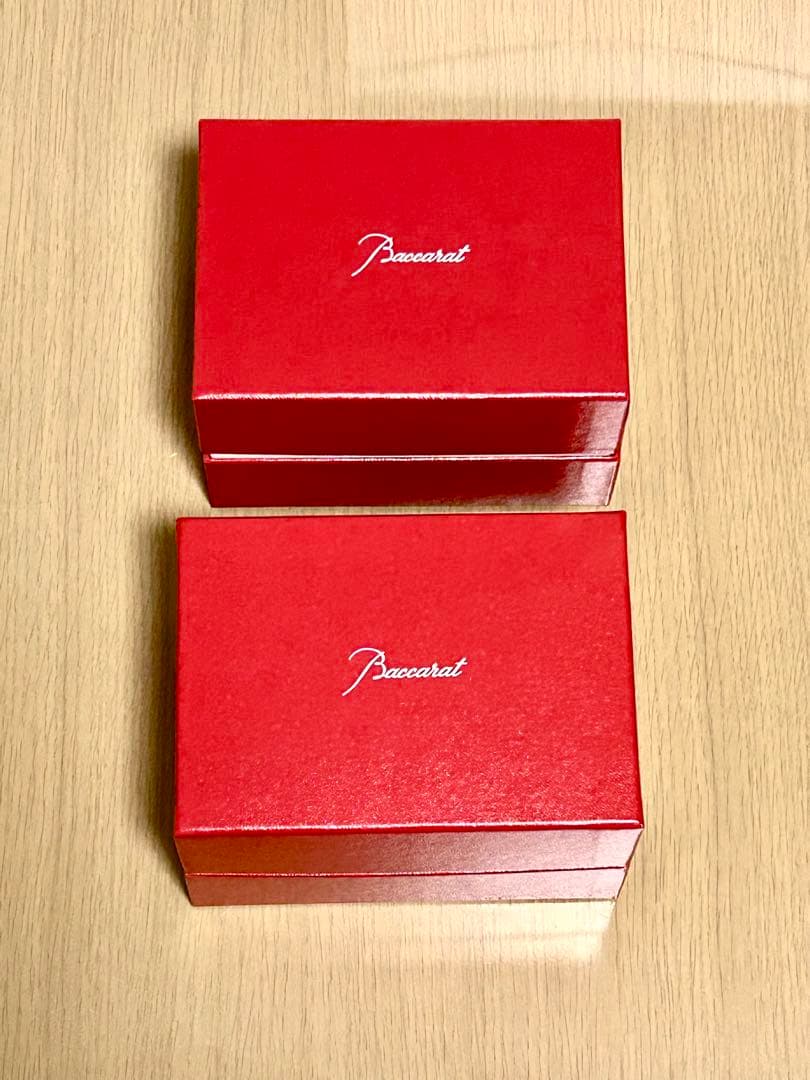 Baccarat バカラ 招き猫 レッド ブルー 2体 新品座布団2枚 付属品有