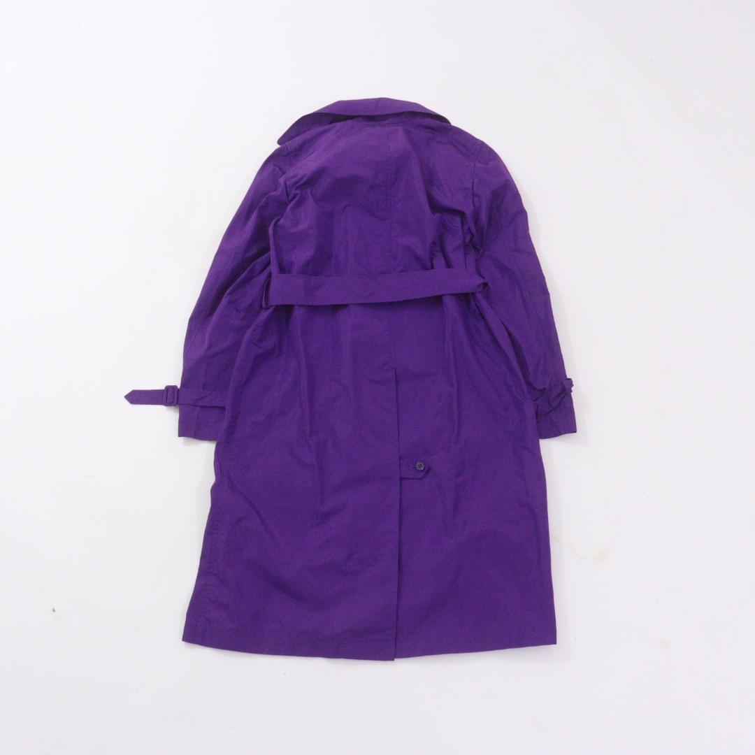 【美品】ラルフローレン トレンチコート シルク100% パープル 紫 ベルト