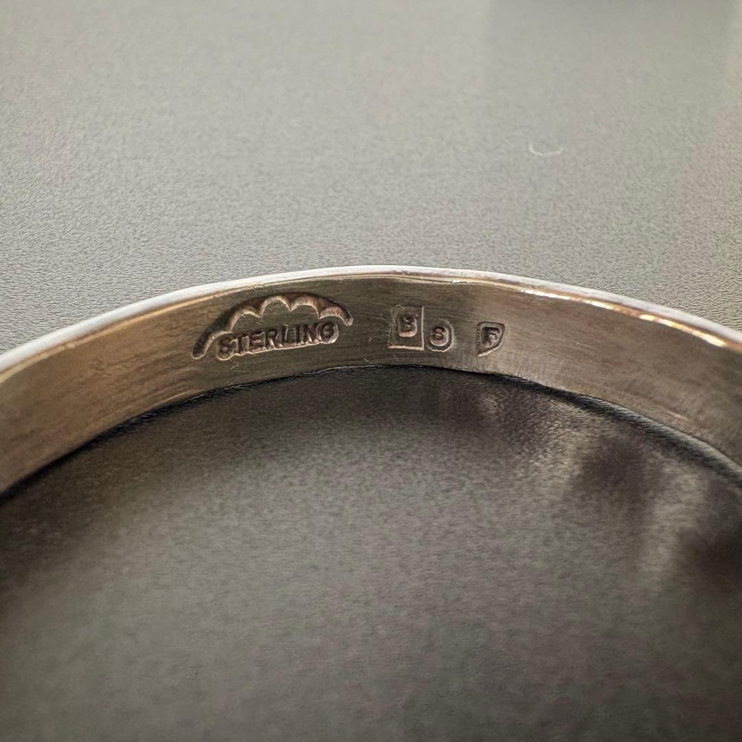 sterling silver スターリングシルバー　バングル　槌目