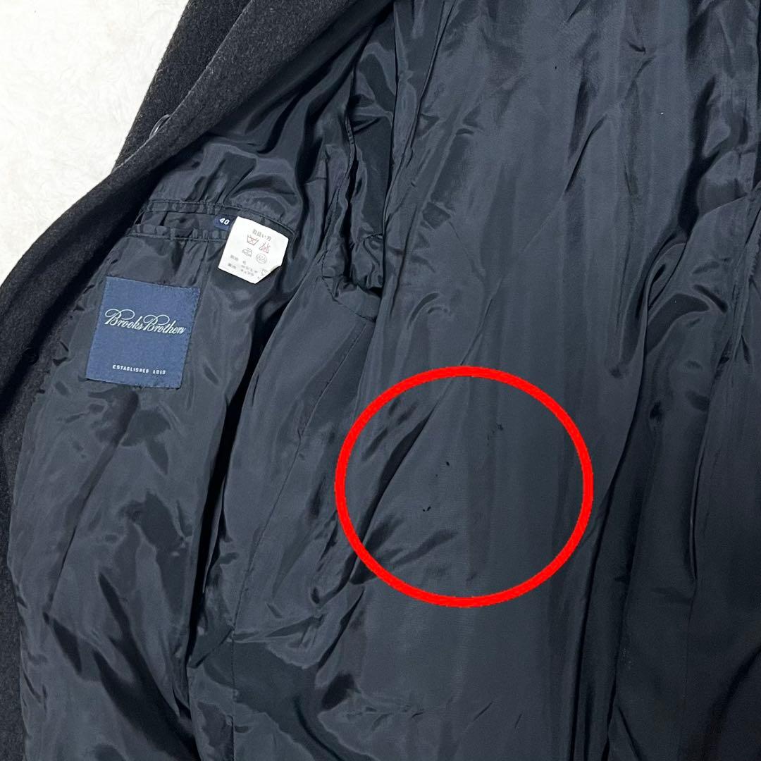 ブルックスブラザーズ✨️カシミヤ　マキシ丈　ロング　比翼　ステンカラーコート　希少