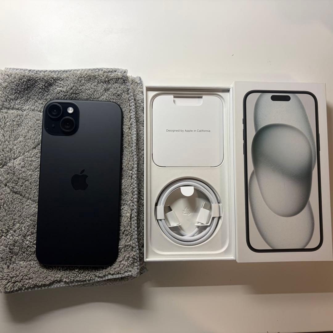 【美品】iPhone15Plus256GBブラック SIMフリー 94%