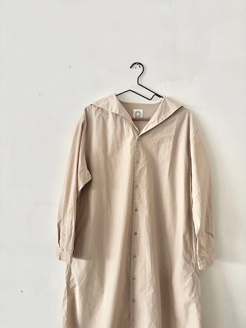 【美品】ORCIVAL　コットン セーラーカラー　ロングシャツドレス