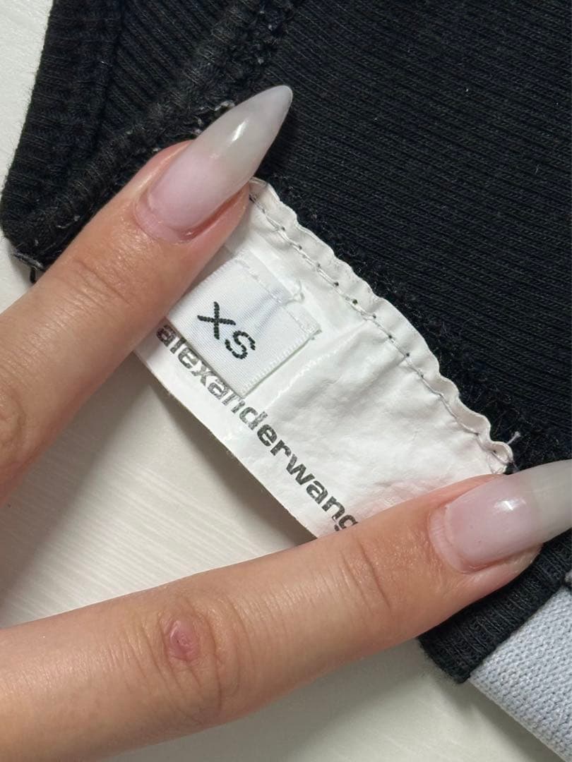 alexanderwang リブジャージー ロゴ エラスティック ブラ