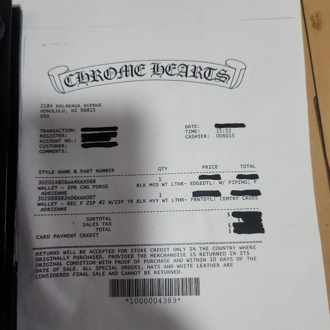 CHROME HEARTS チェンジパース レザークロスパッチ ケース