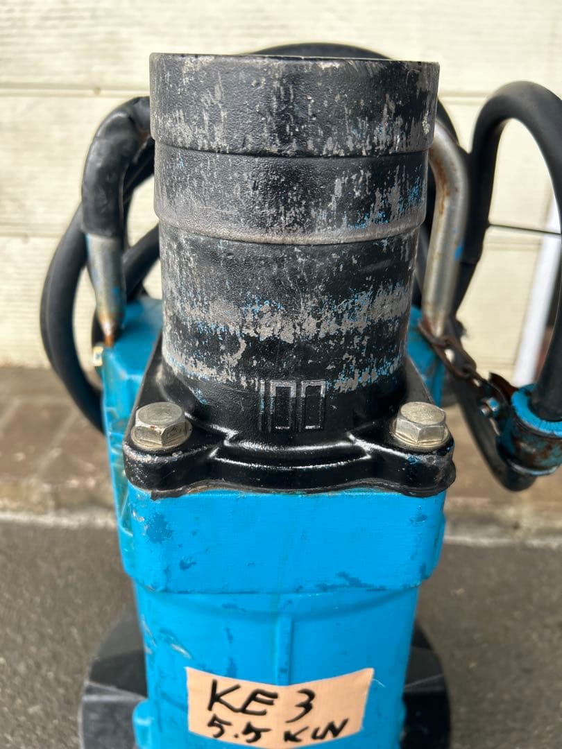 ★ツルミKTV3-55ハイスピンポンプ工事排水用5.5Kw 200V 60Hz