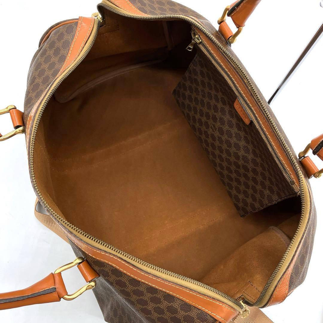 【CELINE】2wayボストンバッグ　マカダム柄　ゴールド金具　44cm