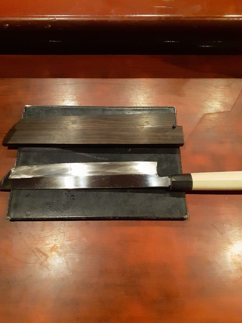 青水本焼き鱧切り包丁(ジャンク)鏡面仕上げ　1尺