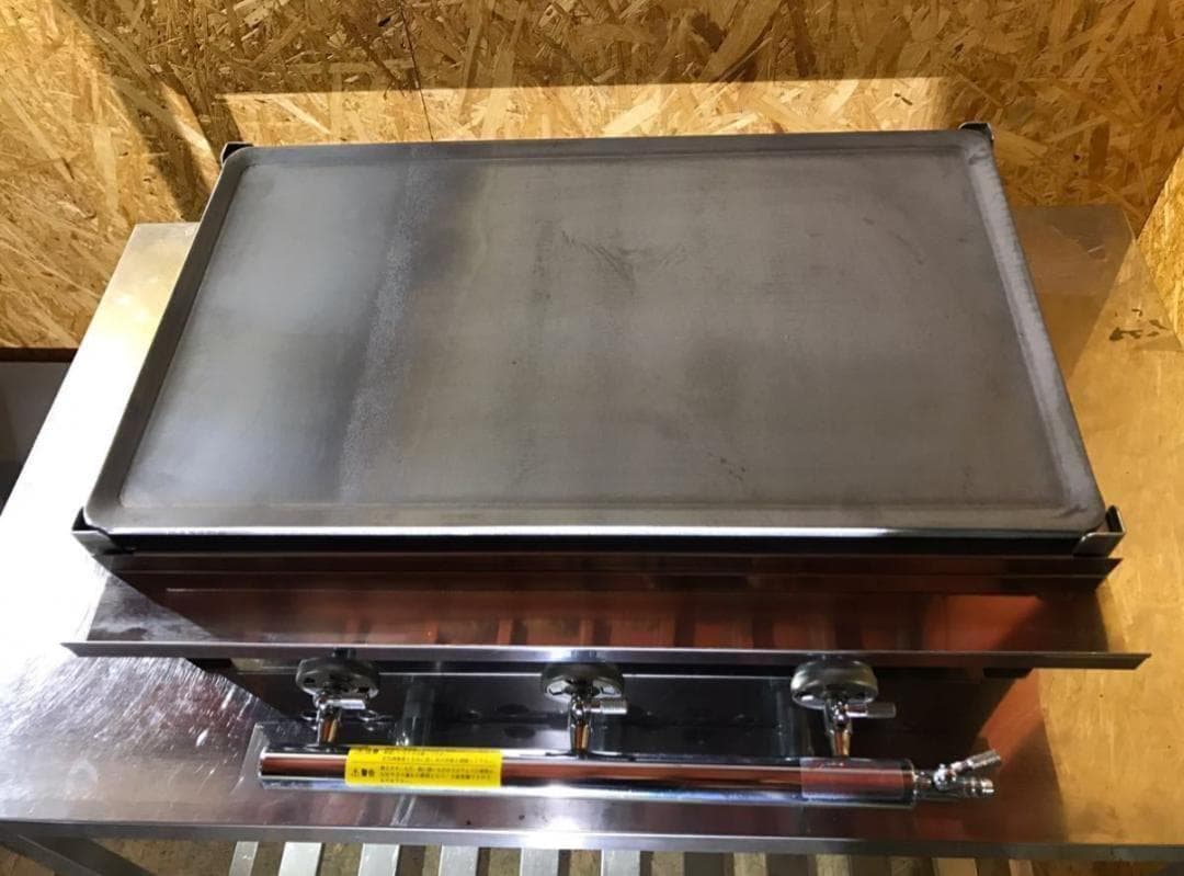 新品　鉄板焼器　TS-60　鉄板焼き　厚み6mm　プロパンガス　トユ付　LP ⑶