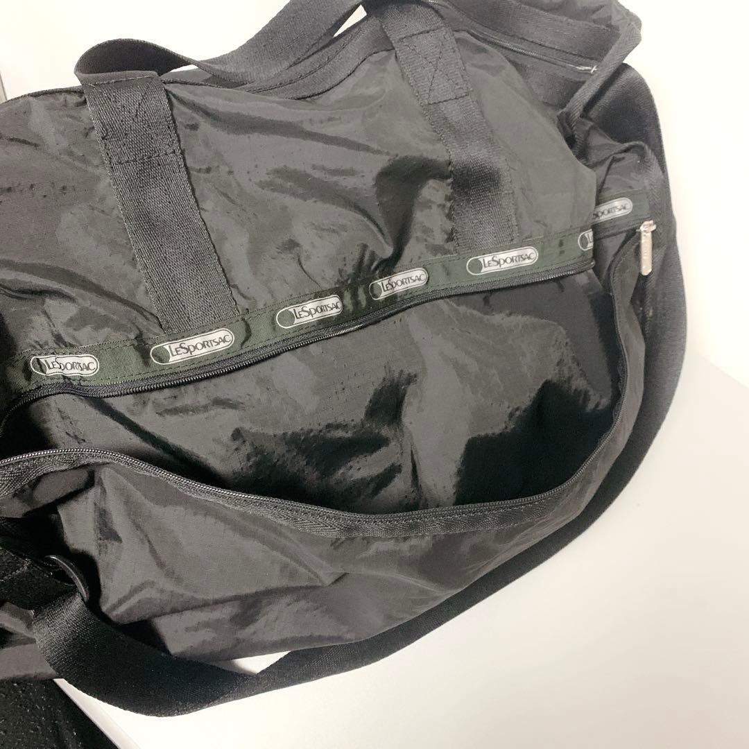 LeSportsac レスポートサック 大型ボストンバッグ ポーチ付 ブラック