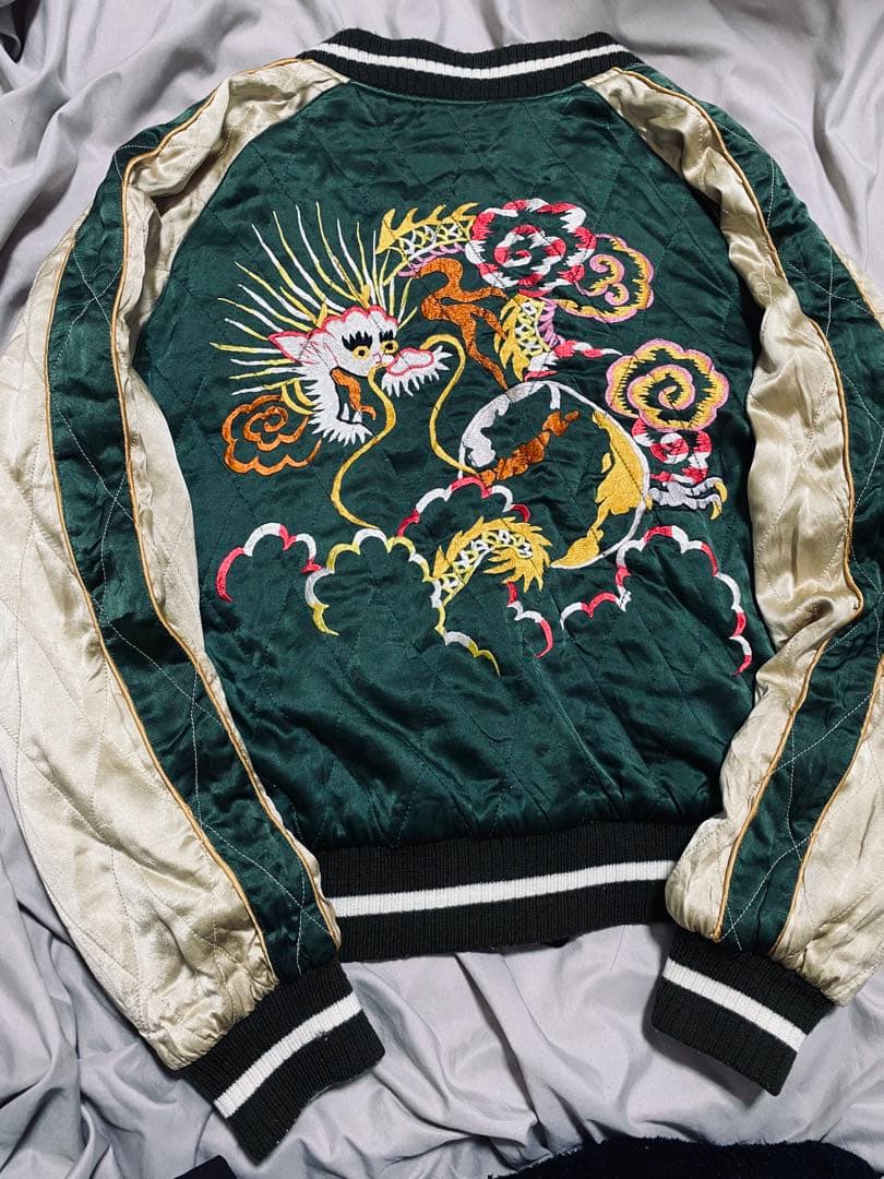 SCO JOHNBULL 日本 美品 スカジャン Unisex 別珍 レーヨン