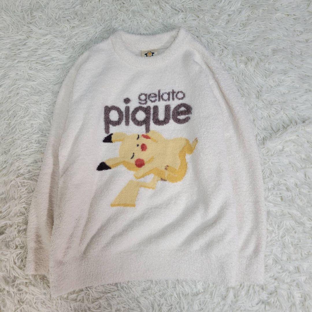 ジェラートピケ　ポケモンスリープ コラボ ピカチュウ 上下セット ルームウェア