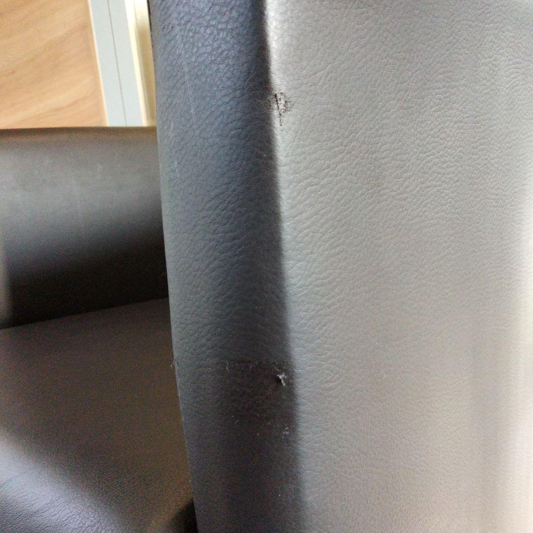 10 IKEA　合皮レザー　アームチェア　1人掛けソファ