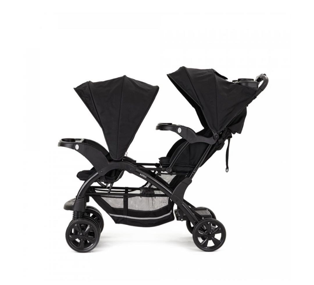 美品！KATOJIベビーカー 二人でゴーDX（ブラック）