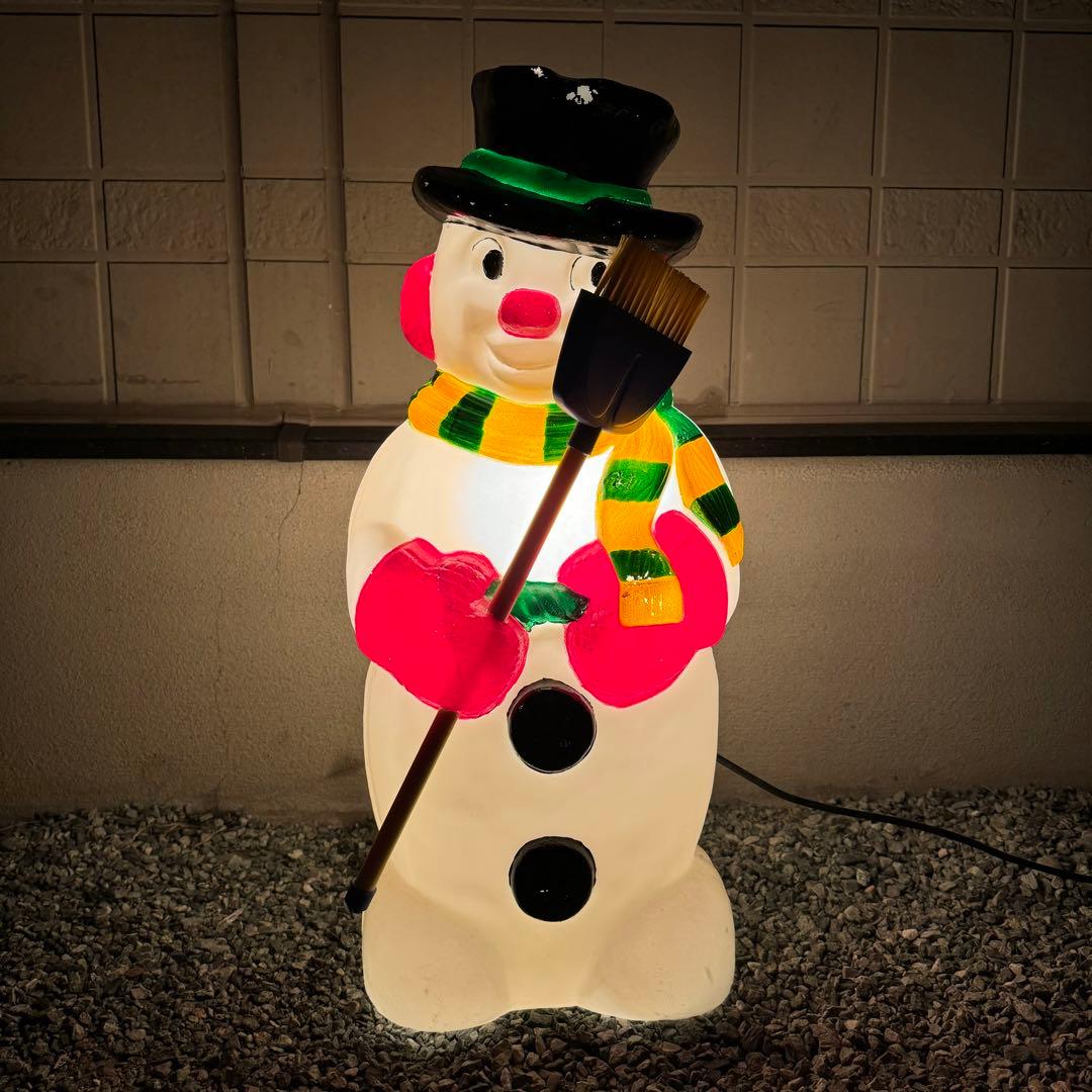 クリスマス　屋外スノーマンライト