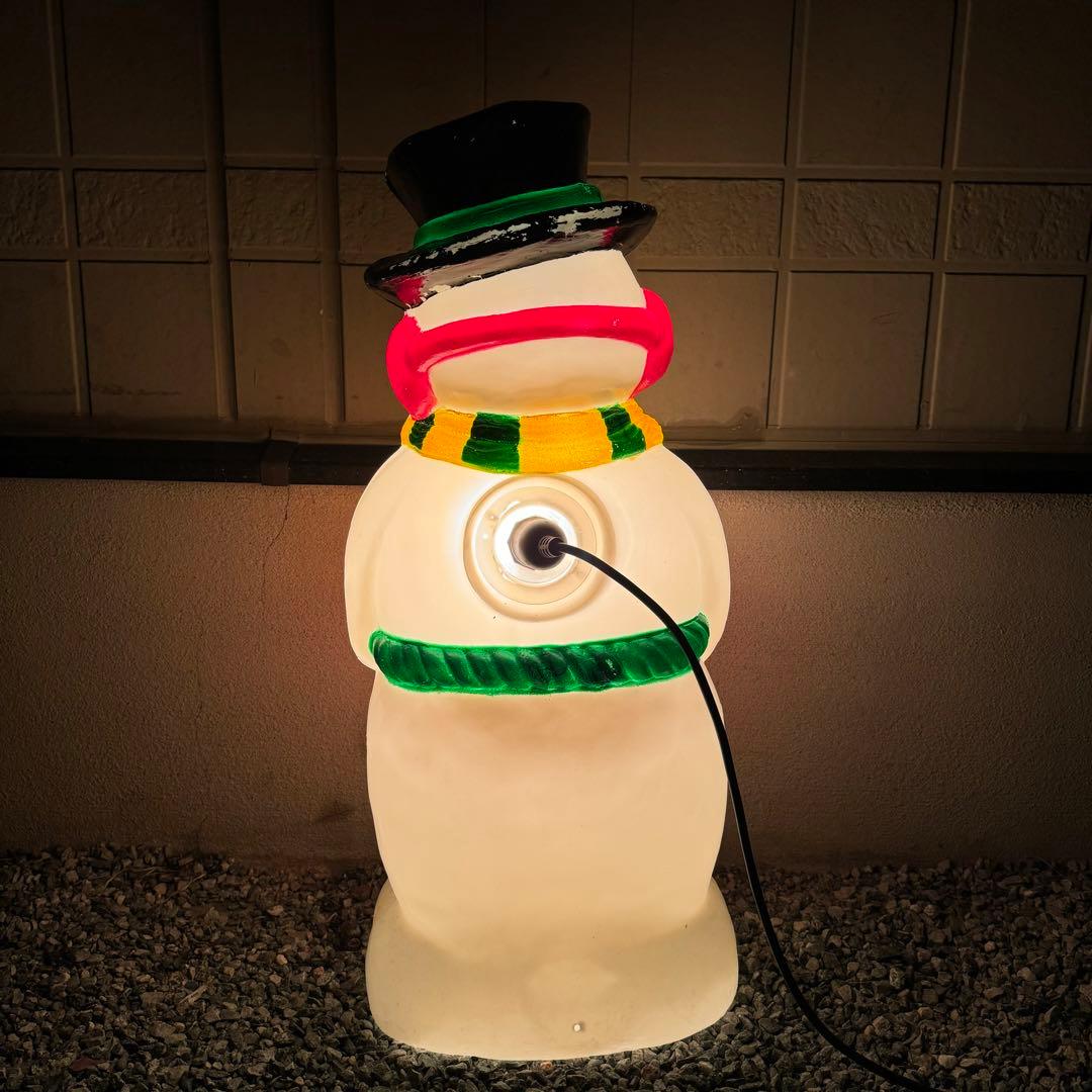 クリスマス　屋外スノーマンライト