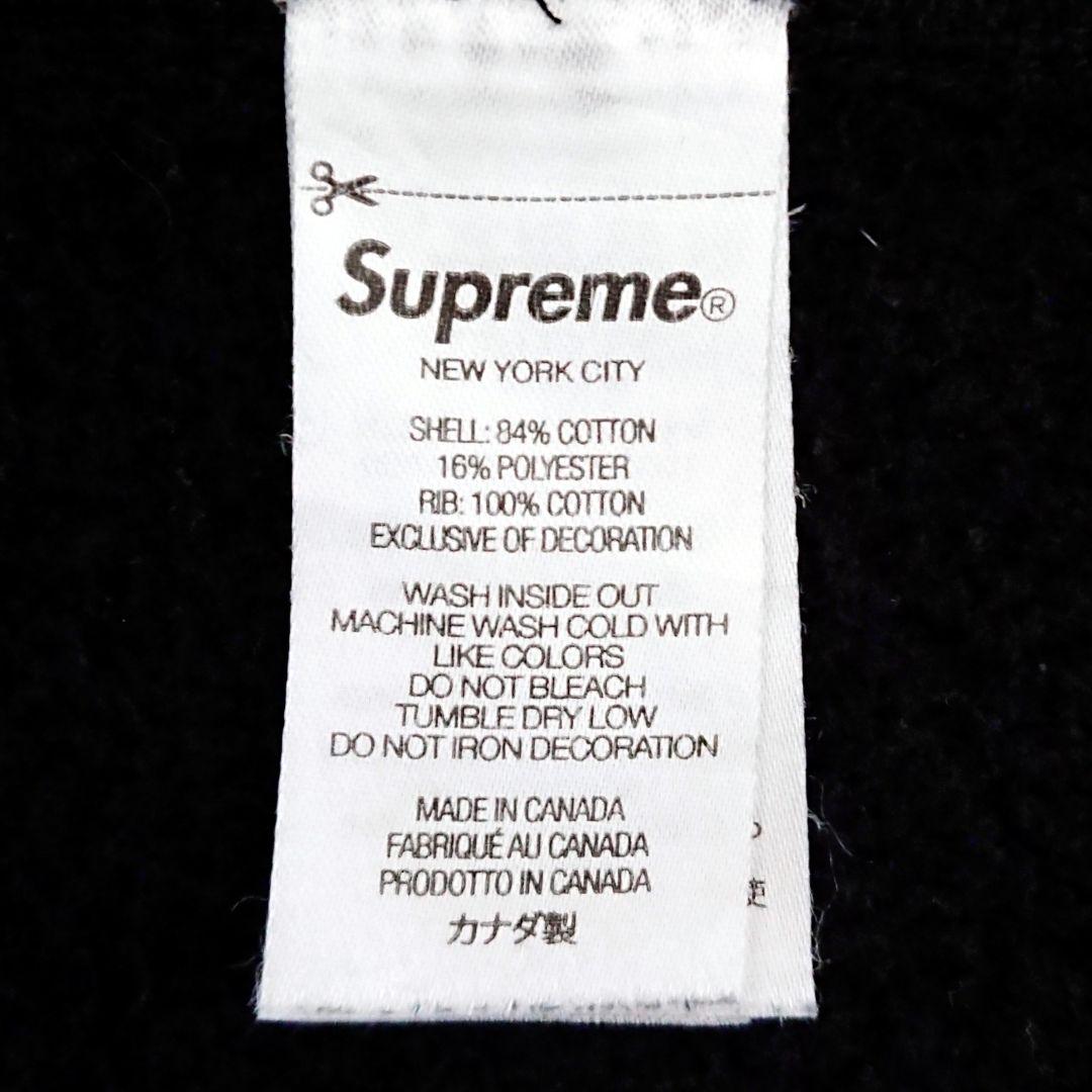 即完売 シュプリーム ボックス 刺繍 ロゴ ブラック オーバーサイズ パーカー