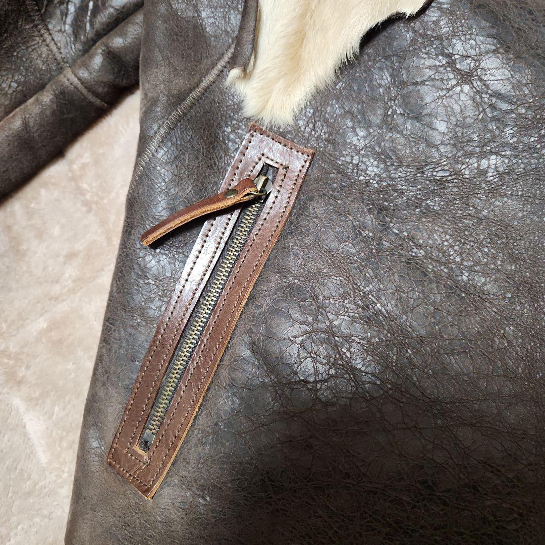 KARL DONOGHUE ムートン ダブルライダースジャケット