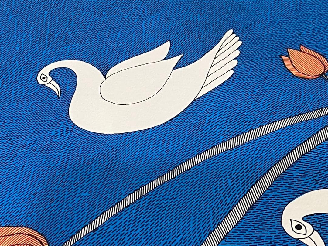 Tara Books水の生き物アートプリント　“白鳥” インド