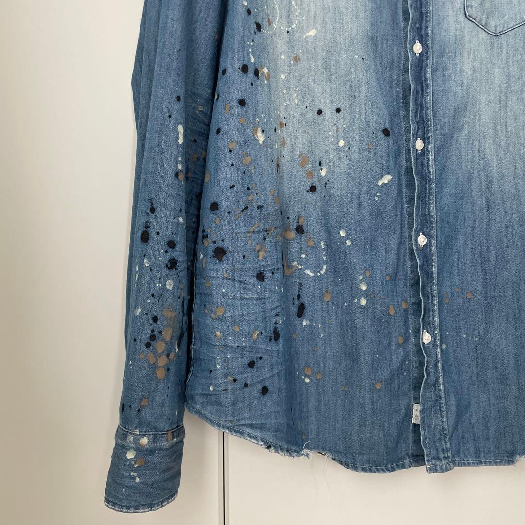Frank&Eileen for RHC デニムペイントシャツ