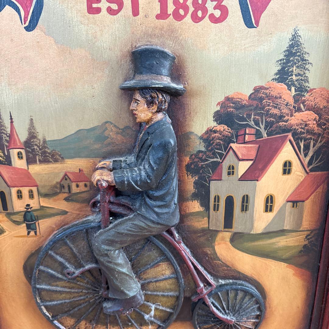 アンティーク雑貨 ハンドペイント ウォールサイン 木製 ウッドパネル 木製サイン