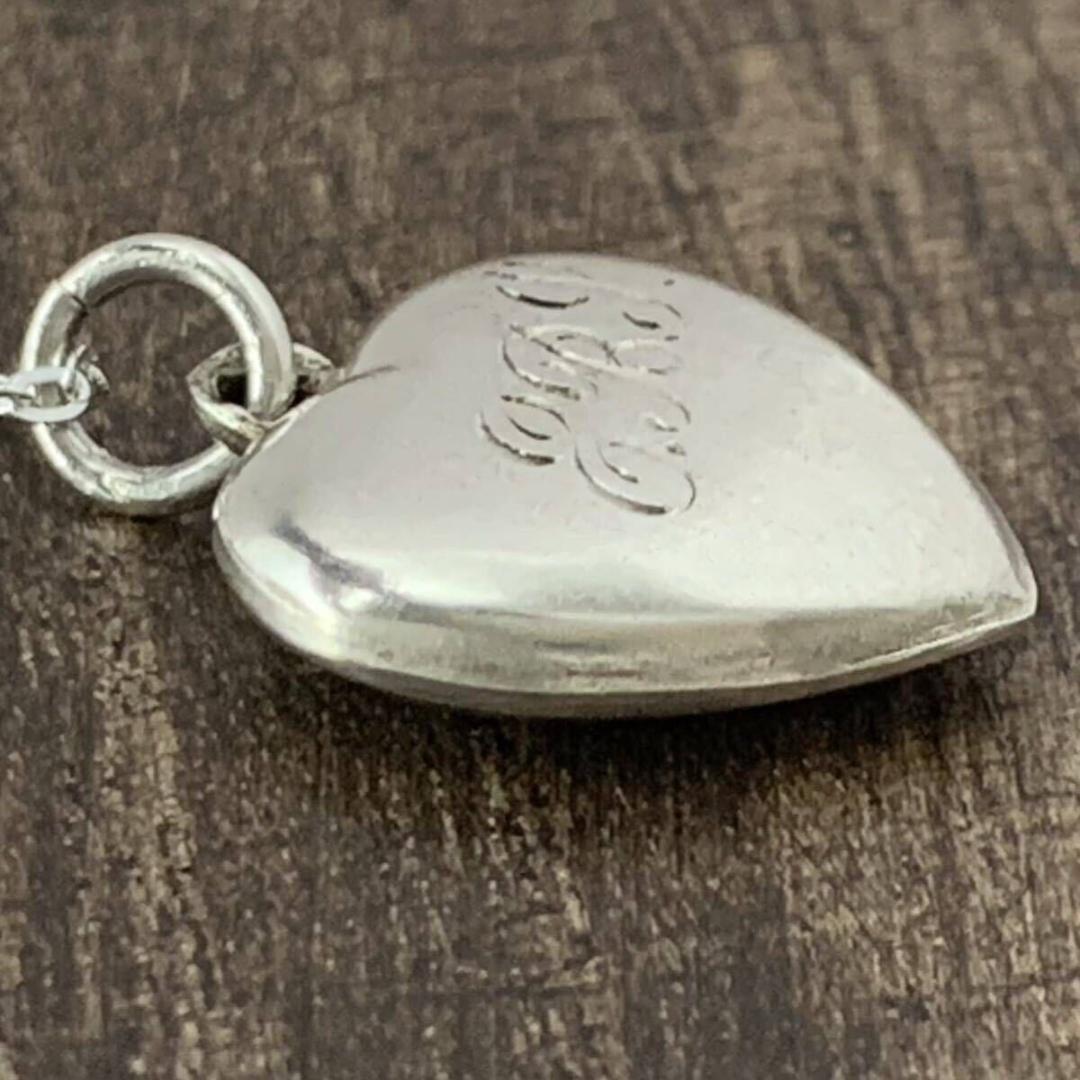 スウィートハートジュエリーイニシャル シルバー ヴィンテージネックレスNAVY1