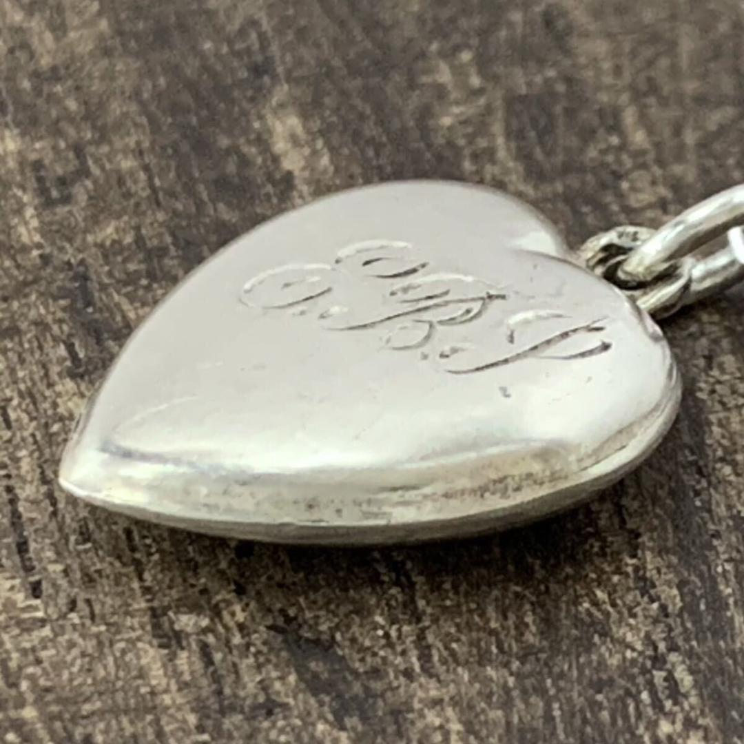 スウィートハートジュエリーイニシャル シルバー ヴィンテージネックレスNAVY1