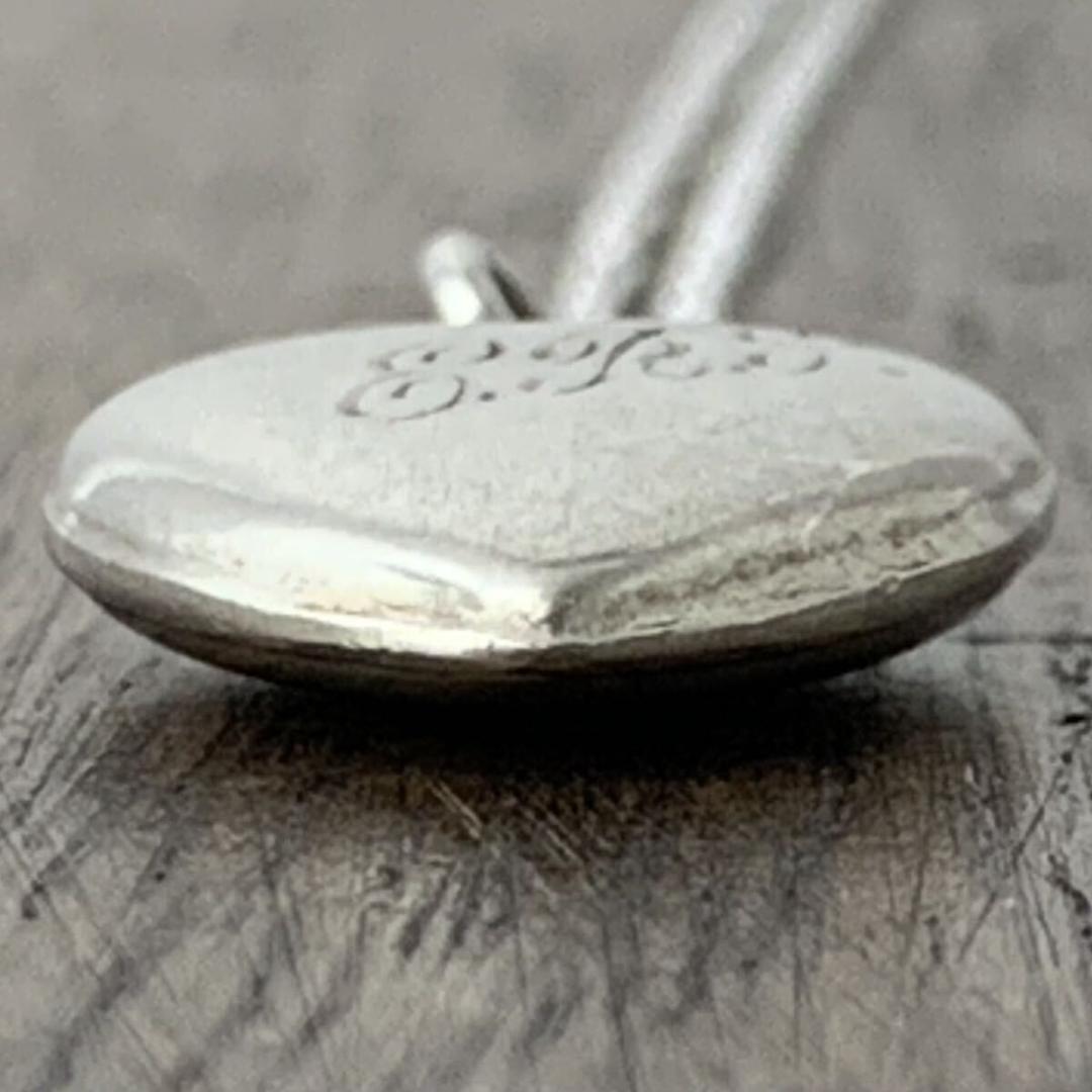 スウィートハートジュエリーイニシャル シルバー ヴィンテージネックレスNAVY1