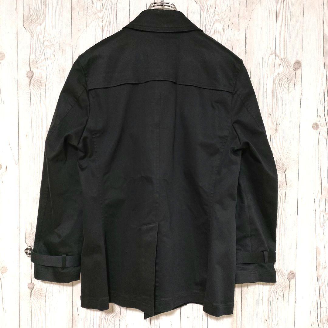 バーバリーブラックレーベル トレンチコート ミドル丈 黒 ブラック L チェック