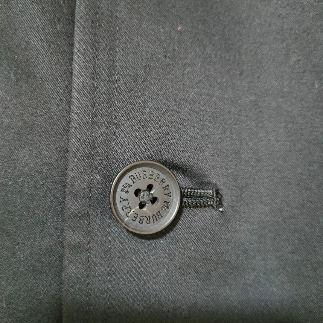 バーバリーブラックレーベル トレンチコート ミドル丈 黒 ブラック L チェック