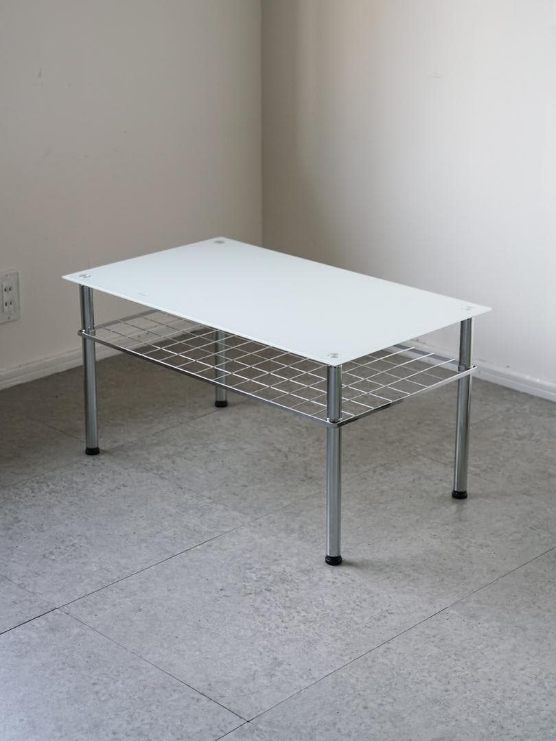 90's vintage ガラストップ ローテーブル レトロポップ モダン