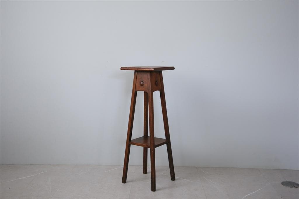 英国アンティーク木製フラワースタンド/花台/燭台/飾り棚サイドテーブル89-21