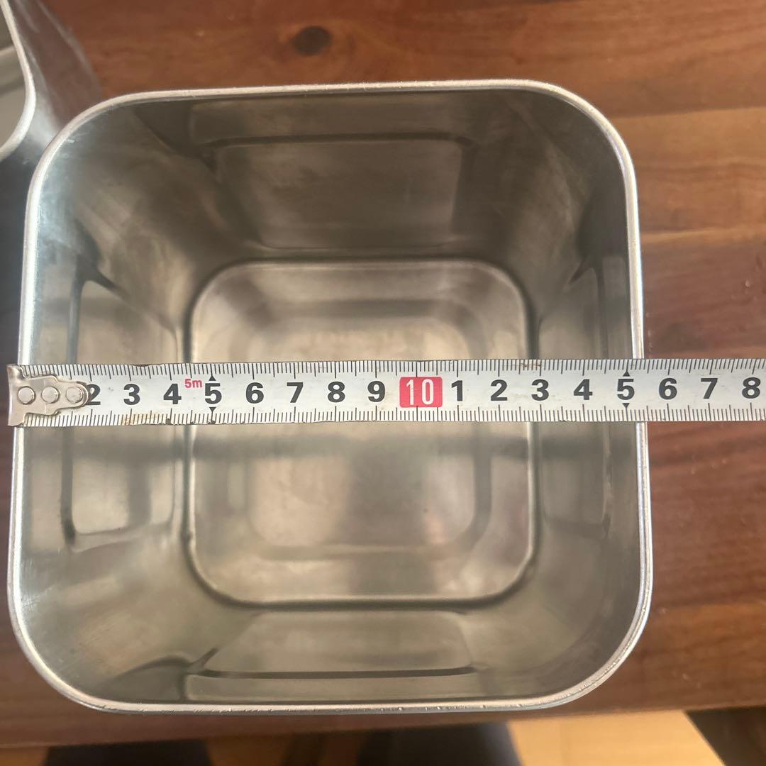 キッチン角ポット　5個セット 24.5㎝20㎝17㎝15.5㎝12.5㎝