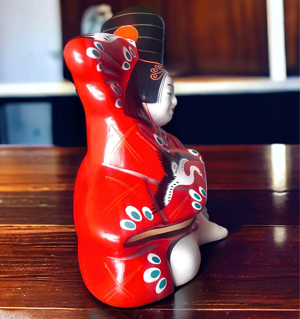 古玩 福島県 郷土玩具 堤人形 つゝみ人形 三番叟 土人形 芳賀強 伊達騒動