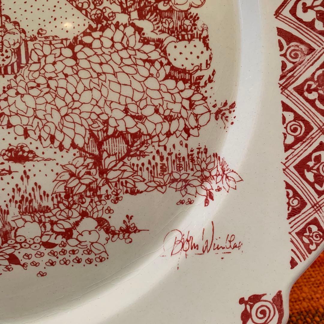 ビヨンヴィンブラッド　ビンテージ・ニモール窯の題名エルミタージュのレアな絵皿！