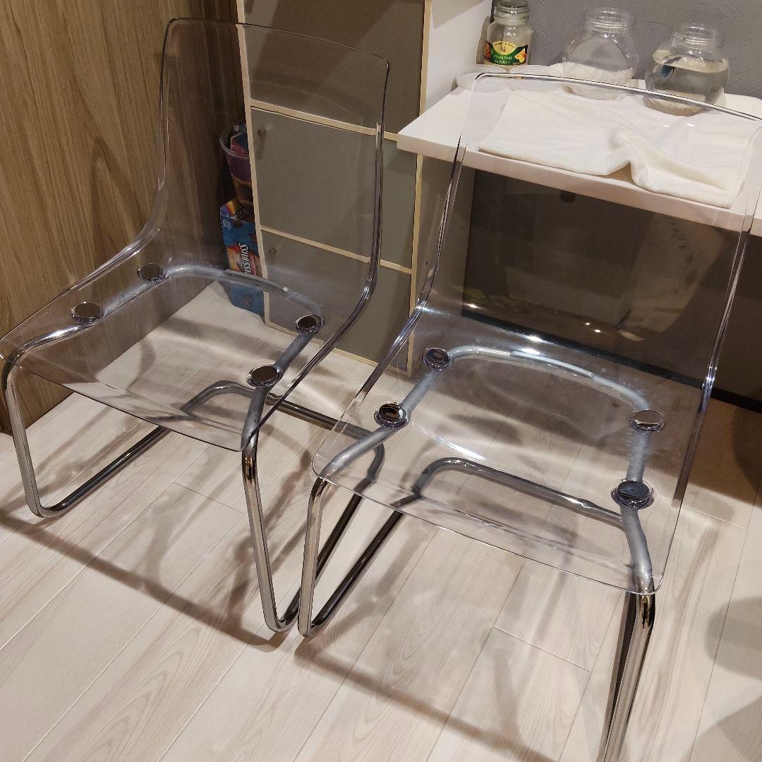 IKEA イケア⭐️TOBIAS トービアス 透明チェア　2脚