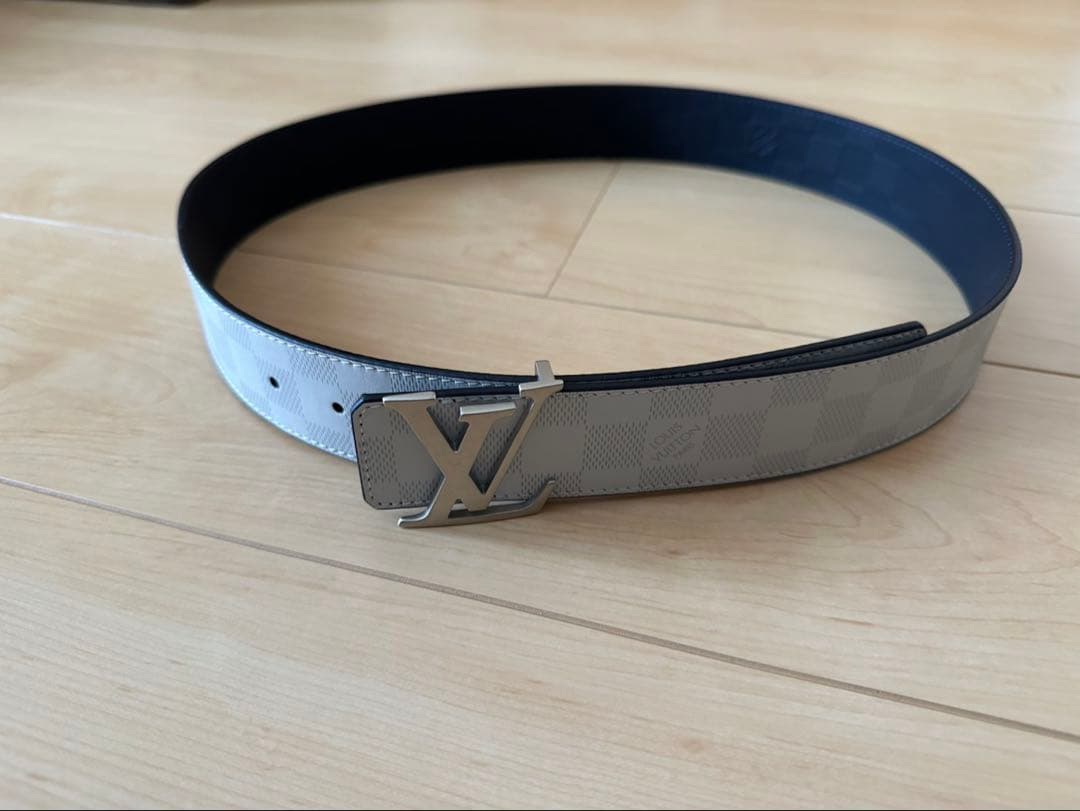 tm　新品同様　ルイヴィトン　メンズベルト　ダミエプリント　40MM