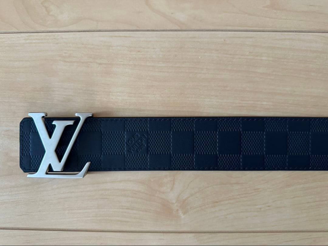 tm　新品同様　ルイヴィトン　メンズベルト　ダミエプリント　40MM