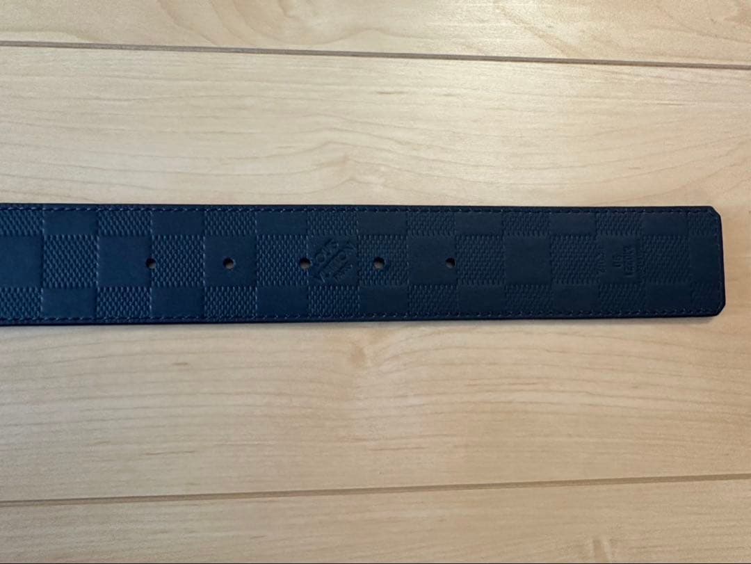 tm　新品同様　ルイヴィトン　メンズベルト　ダミエプリント　40MM