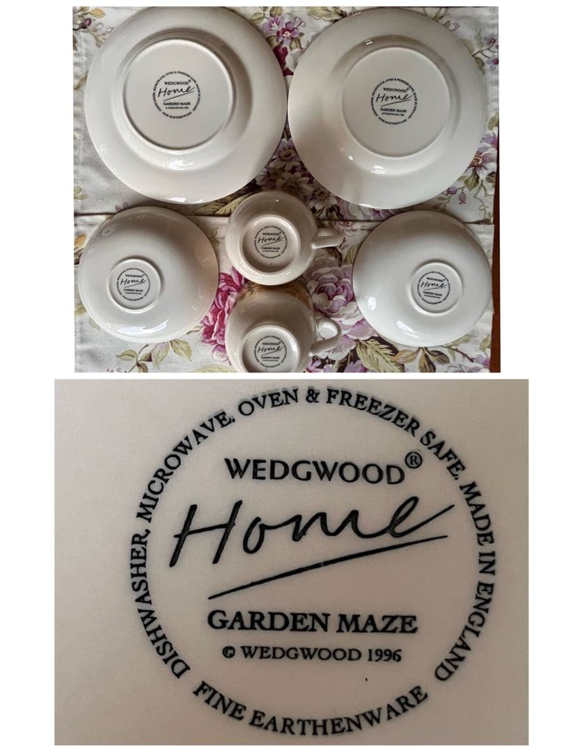 【美品】ウェッジウッド★ガーデンメイズ★トリオ　ペア