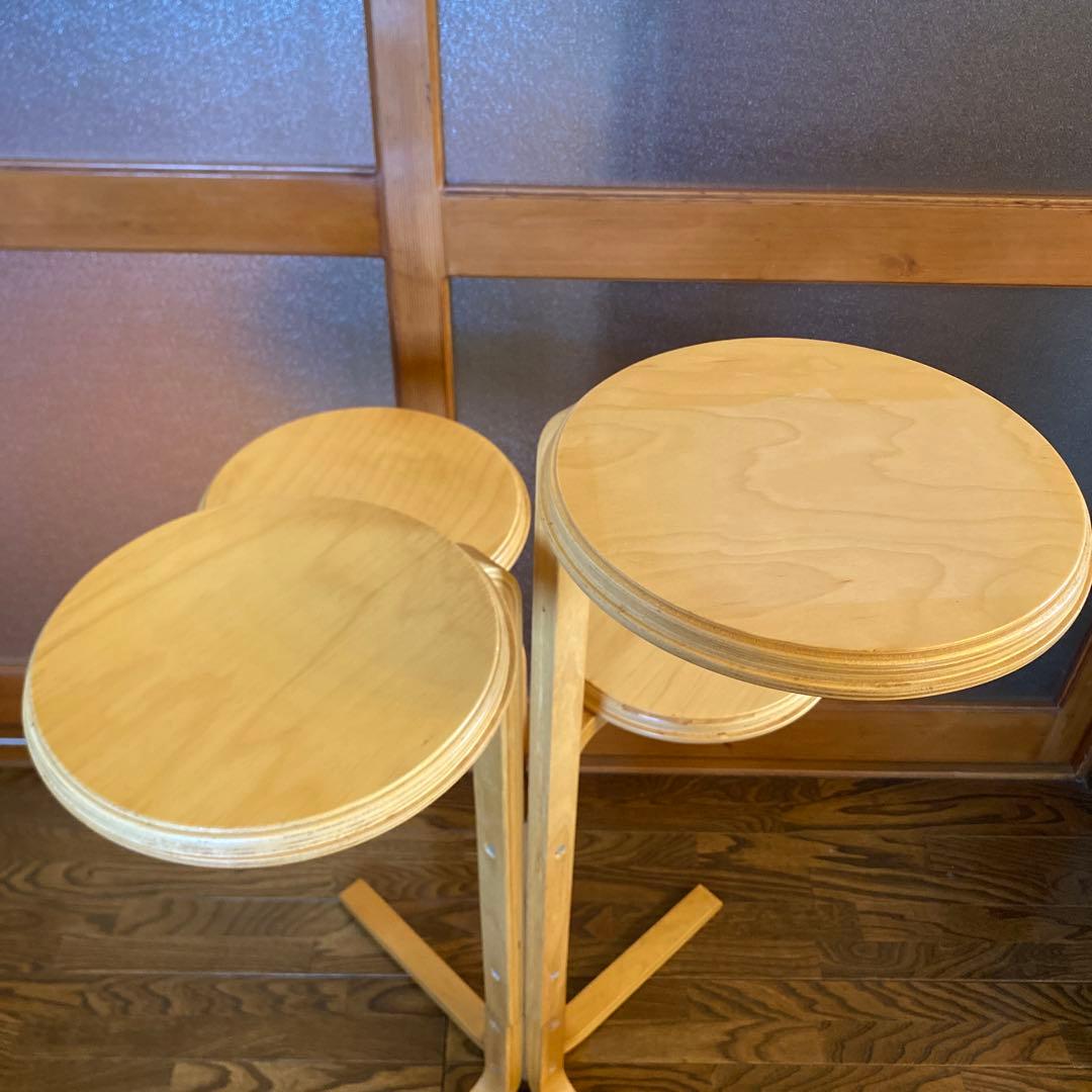 お洒落】木製4連フラワースタンド　小物置き　レトロ