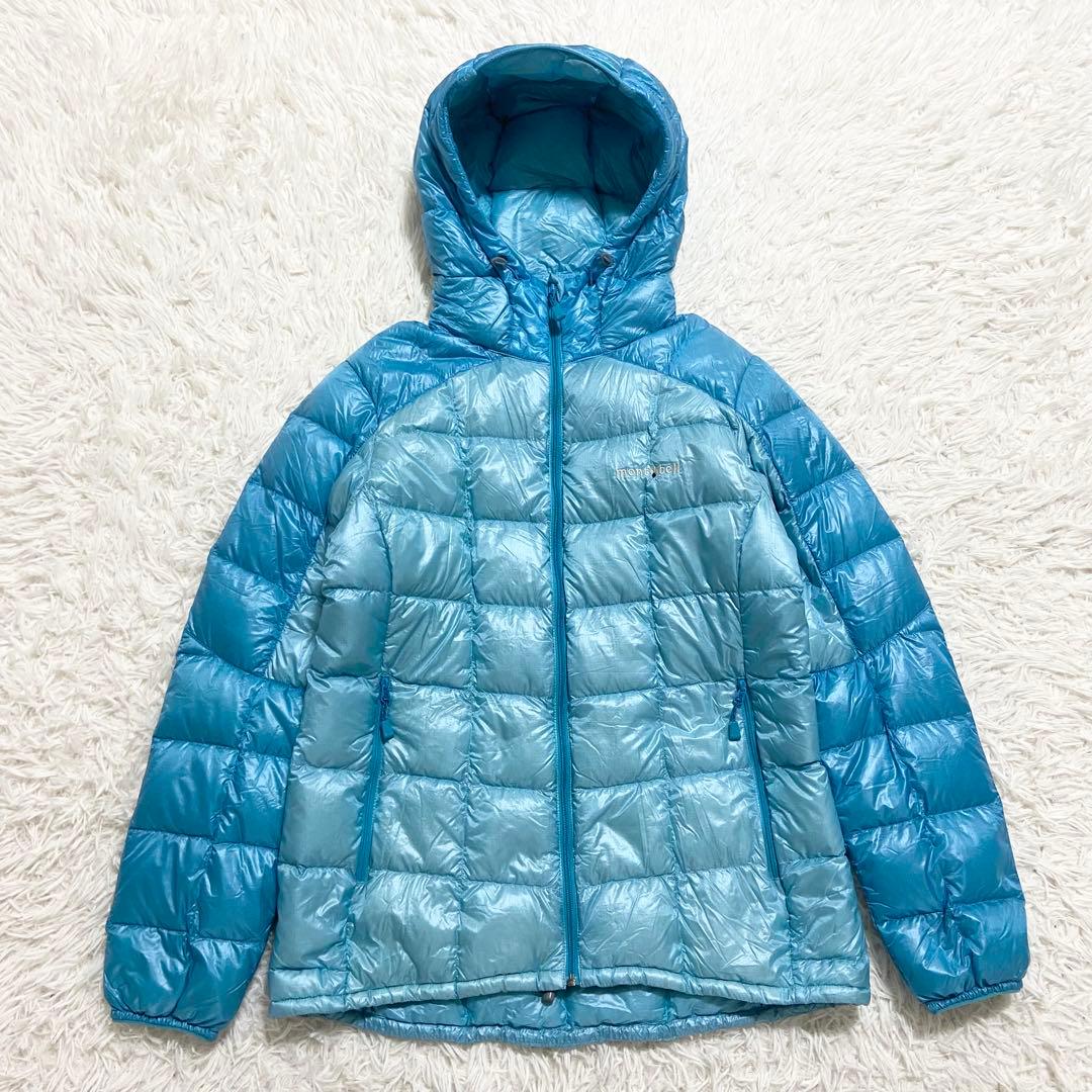 モンベル スペリオダウンパーカ ジャケット レディースM ブルー 水色