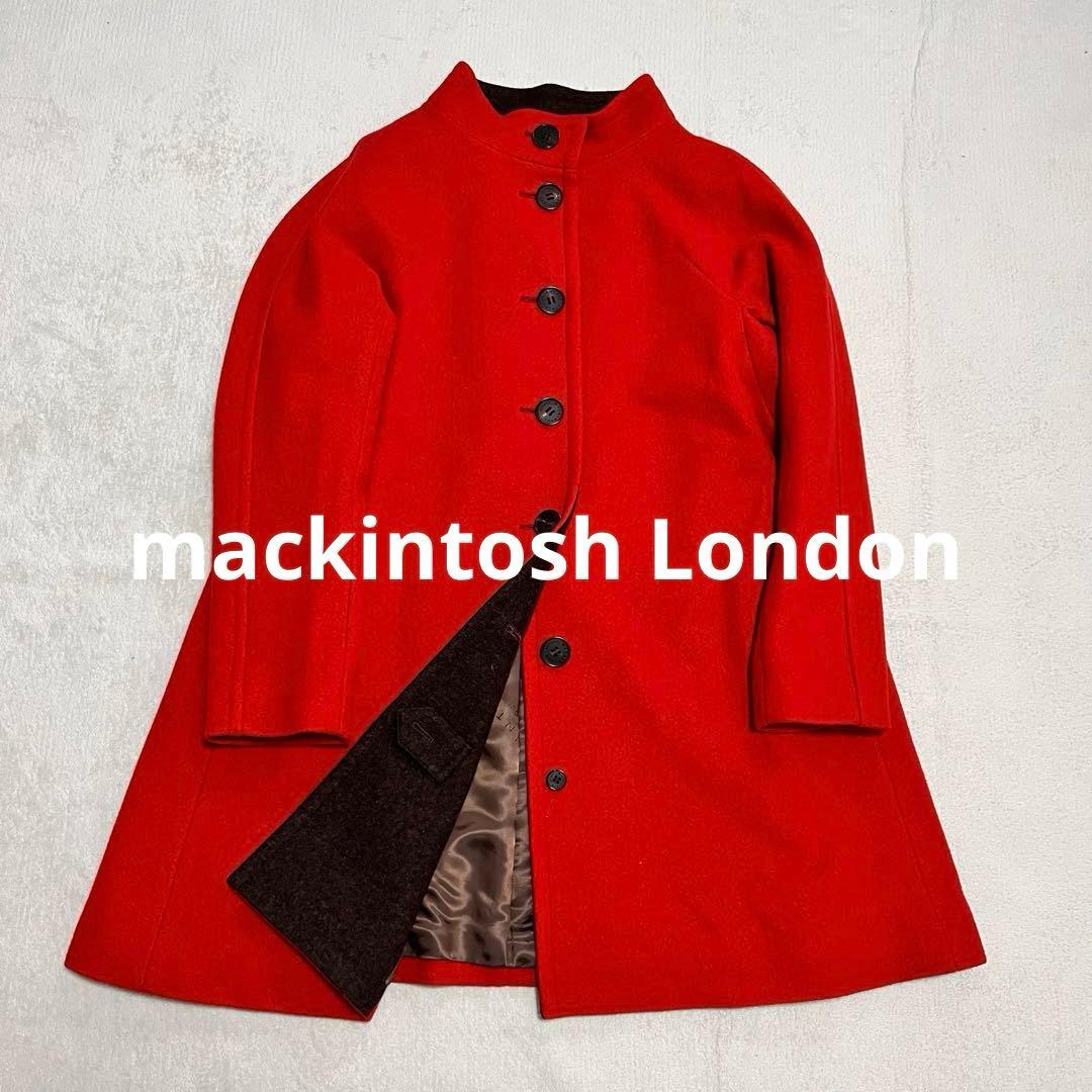 マッキントッシュロンドン　スタンドカラーコート　ウール　40 赤　ロングコート