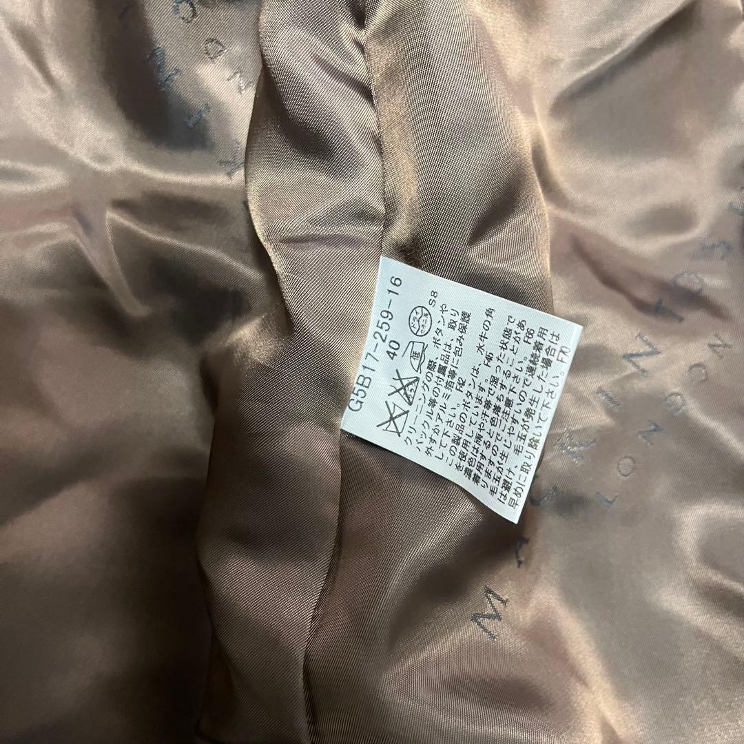 マッキントッシュロンドン　スタンドカラーコート　ウール　40 赤　ロングコート